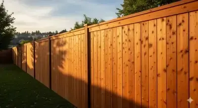 Wood fence